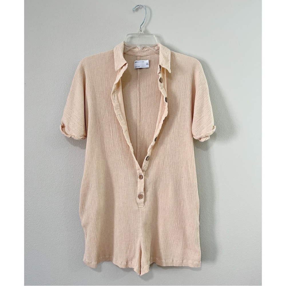 ASOS Cream Button-Up Romper - Picture 4 of 5